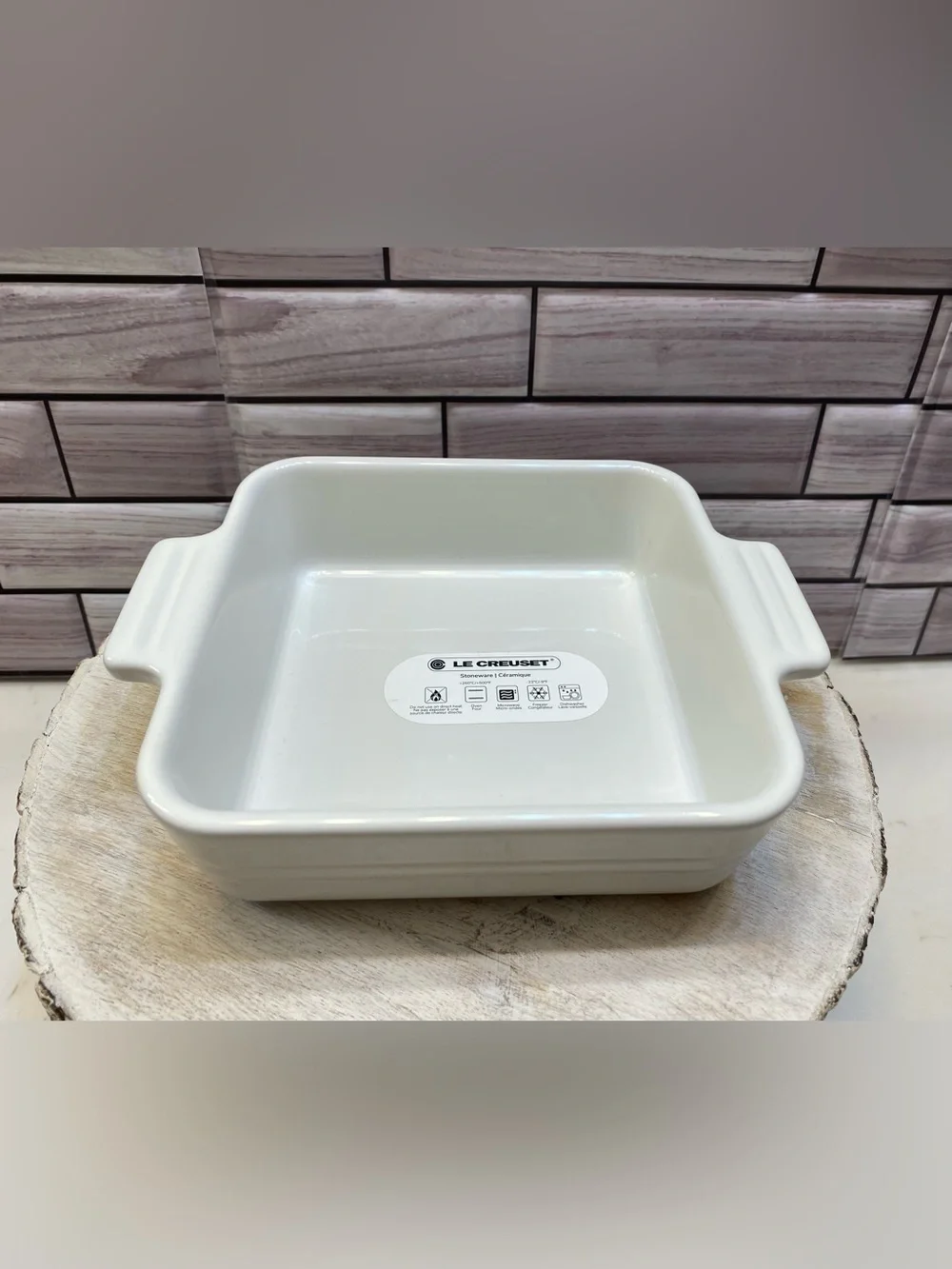 Le creuset🩷(1) Heritage Square Dish 6inch/ 14cm white NWT